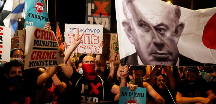 احتجاجات فى إسرائيل ضد فساد نتنياهو وإجراءات مواجهة كورونا