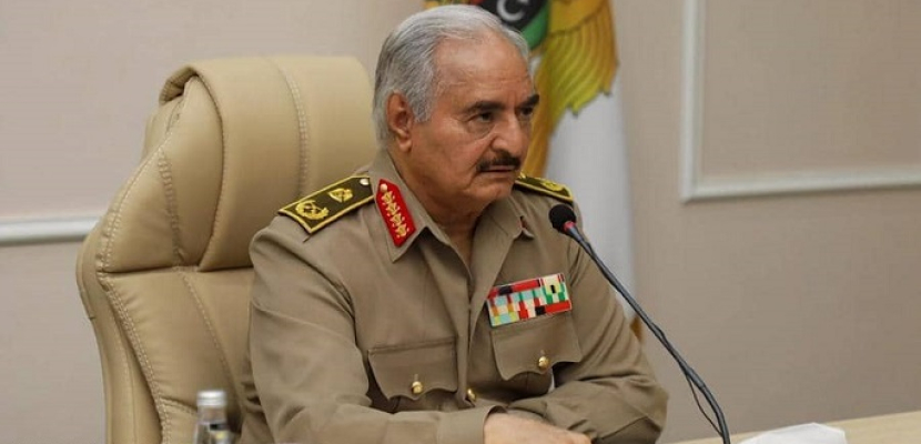 خليفة حفتر يتعهد بالتصدى للغزو التركى وتحرير كامل التراب الليبيى من الإرهابيين