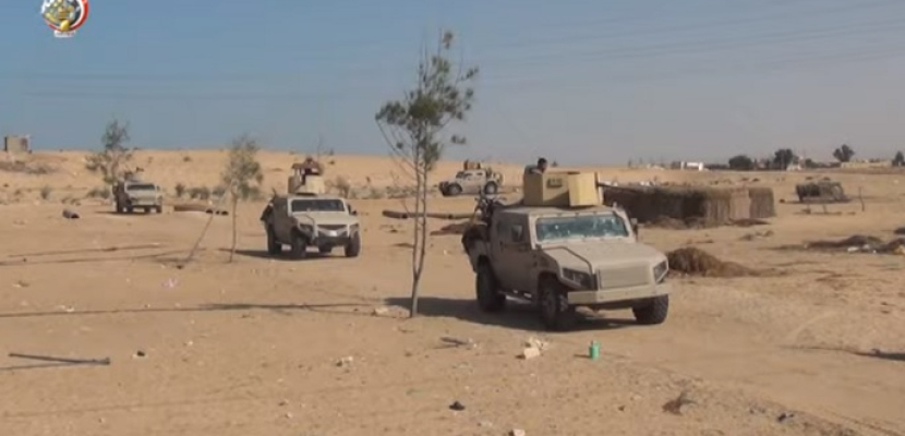 بالفيديو.. القوات المسلحة: مقتل 77 تكفيريا وتدمير 317 وكرا بشمال سيناء