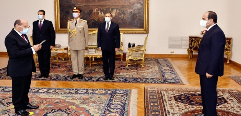 القاضي عبد الله شوضه يؤدي اليمين رئيسا لمحكمة النقض أمام الرئيس السيسي