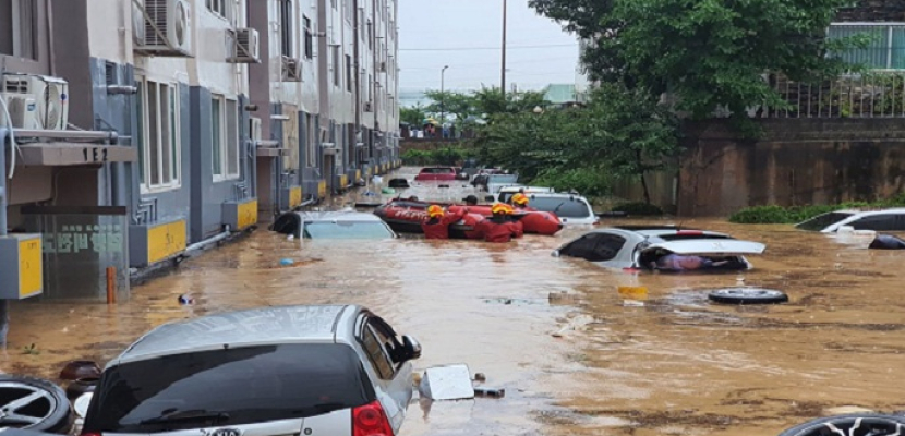 ارتفاع ضحايا الأمطار الغزيرة في كوريا الجنوبية إلى 28 شخصا ونزوح 4500