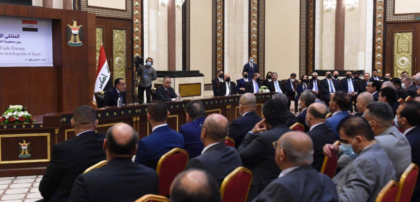 رئيس الوزراء يلقي كلمة أمام منتدى الأعمال المصري العراقي “معا لإعادة الإعمار والتعاون الثلاثي”