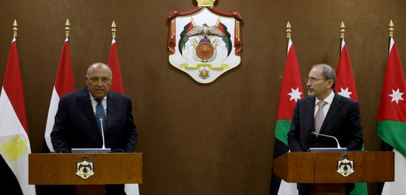 شكري: مصر تسعى للتنسيق مع الأردن لإيجاد أفق سياسي يحقق السلام الشامل