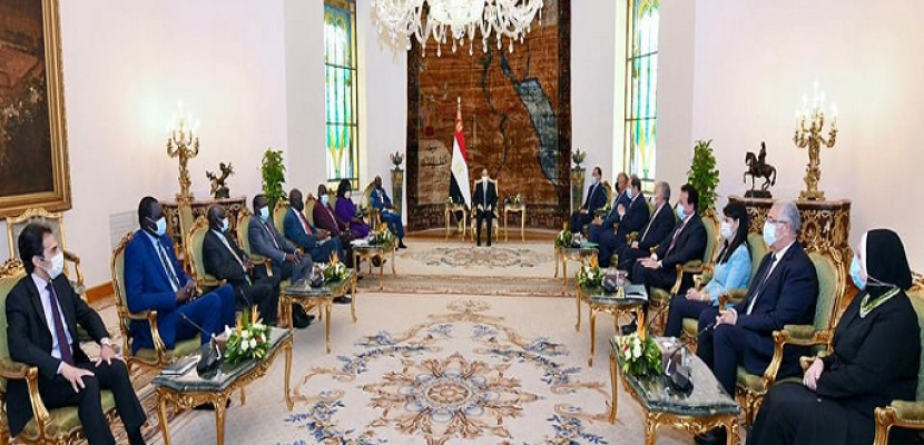 الرئيس السيسي يؤكد عزم مصر الاستمرار في تقديم الدعم الفني لجنوب السودان على كافة الأصعدة