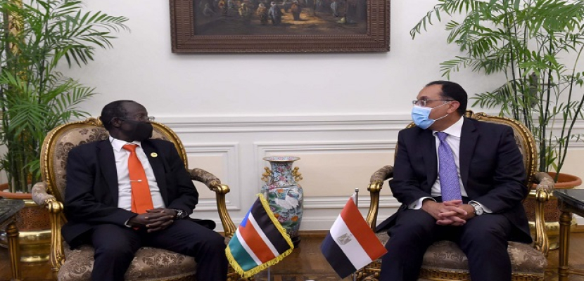بالصور.. رئيس الوزراء يبحث مع نائب رئيس جنوب السودان التعاون الثنائي والقضايا المشتركة