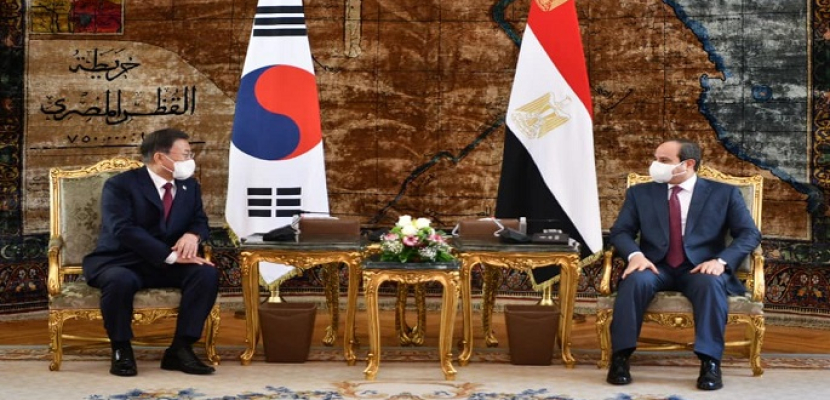 بالفيديو والصور.. خلال جلسة مباحثات.. السيسي يؤكد أهمية العمل على تفعيل الشراكة التعاونية الشاملة بين مصر وكوريا الجنوبية