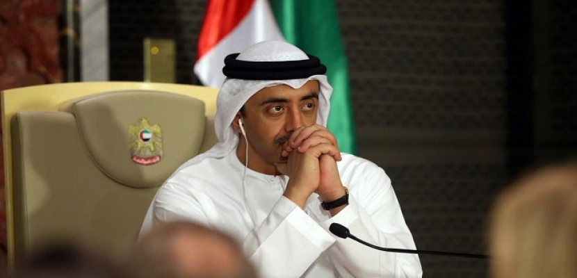 وزير الخارجية الإماراتي: ندعو لوقف التصعيد الخطير في المنطقة