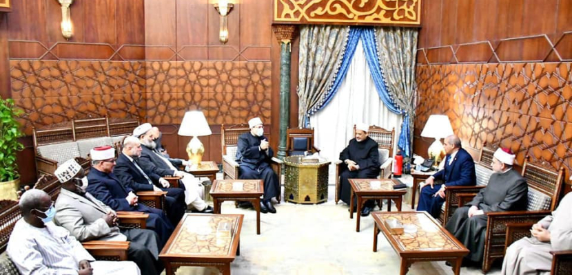 وزير الأوقاف يترأس وفداً من وزراء الشئون الإسلامية والمفتين وكبار العلماء في زيارة للإمام الأكبر