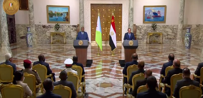 بالفيديو .. الرئيس السيسي: مصر وجيبوتي تجمعهما علاقات  استراتيجية ممتدة على الأصعدة كافة