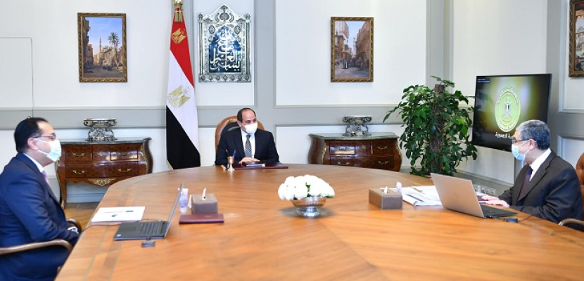 الرئيس السيسي يتابع مستجدات الموقف التنفيذي للمشروعات الاستراتيجية لوزارة الكهرباء على مستوى الجمهورية
