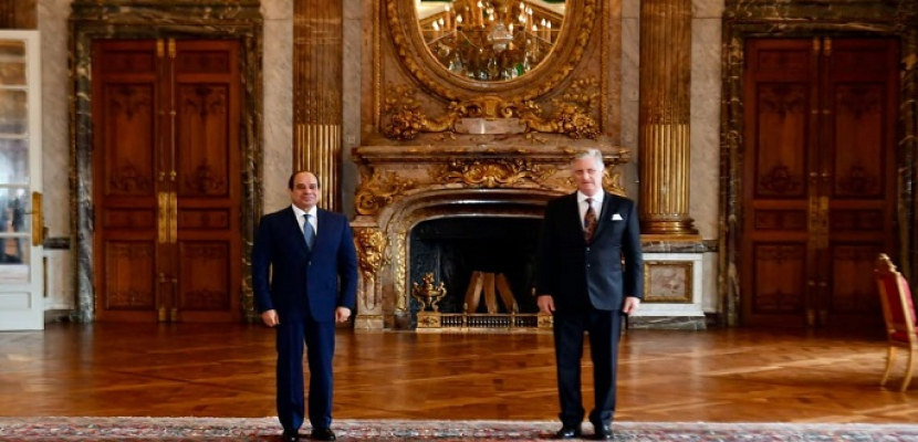 بالفيديو.. الرئيس السيسي يلتقي ملك بلجيكا بمقر القصر الملكي ببروكسل