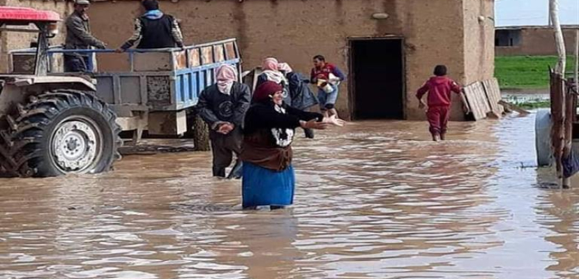 مياه الأمطار والفيضانات تجتاح سوريا