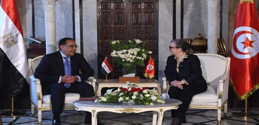 بالصور.. رئيسة الحكومة التونسية تستقبل رئيس الوزراء بمقر الحكومة