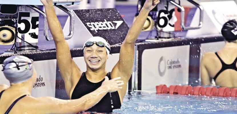 فريدة عثمان تتأهل إلى نصف نهائى بطولة العالم للسباحة فى سباق “50 متر فراشة”