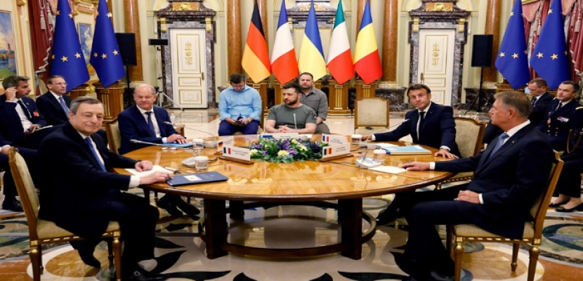 زيلينسكي يلتقي زعماء فرنسا وألمانيا وإيطاليا ورومانيا في كييف