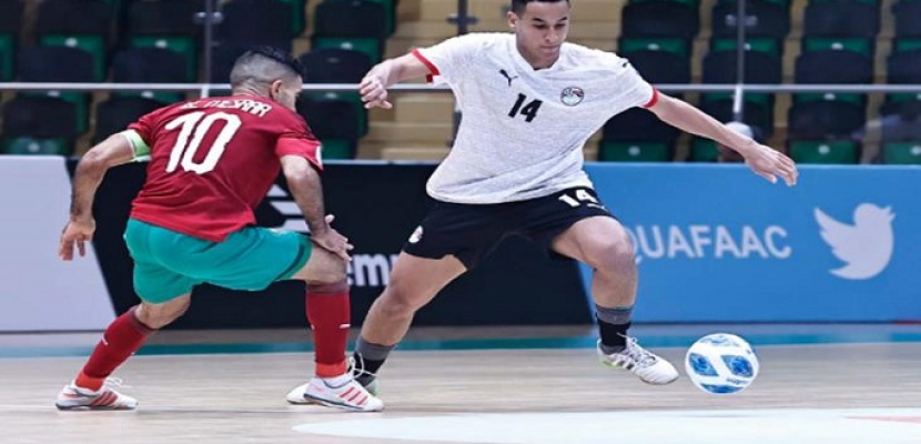 منتخب مصر يخسر من المغرب ويودع كأس العرب لكرة الصالات