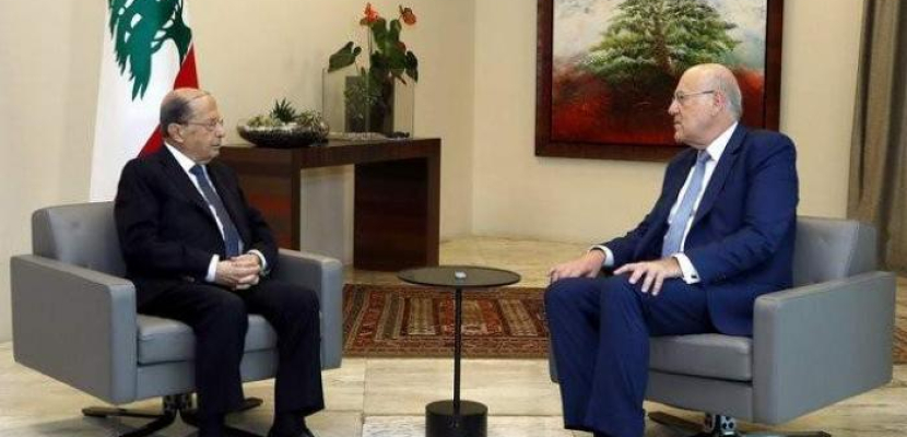 ميقاتي: نأمل في التوصل لاتفاق مع الرئيس عون حول تشكيل الحكومة اللبنانية الجديدة الأسبوع المقبل
