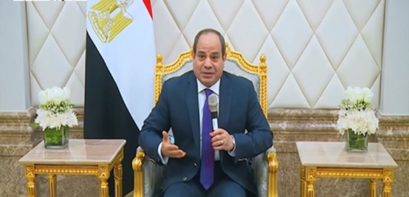 بالفيديو.. الرئيس السيسي : 3 يوليو يوم فارق في تاريخ مصر.. والدولة واجهت التشكيك ومحاولات التخريب بالعمل فقط
