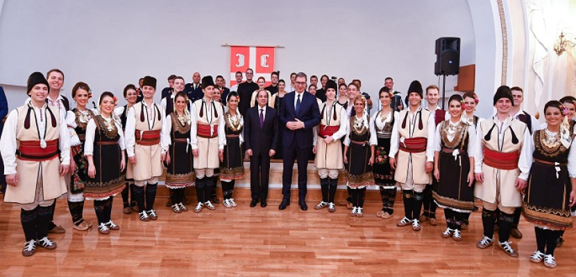 بالصور.. الرئيس السيسي يحضر حفل العشاء الرسمي الذي أقامه نظيره الصربي