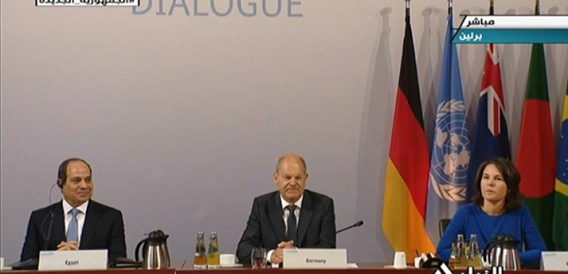 بالفيديو .. الرئيس السيسي والمستشار الألماني يشهدان افتتاح جلسة رفيعة المستوى لحوار بيترسبورج للمناخ