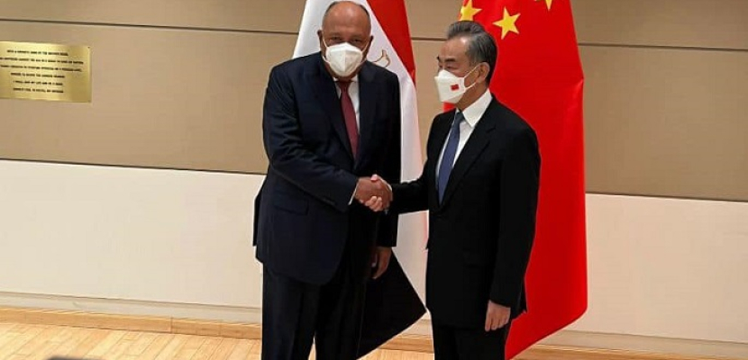 بالصور .. وزير الخارجية يلتقي مستشار الدولة وزير خارجية الصين
