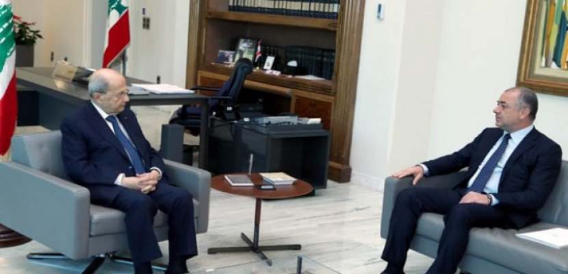 الرئيس اللبناني يبحث مع نائب رئيس مجلس النواب تطورات مفاوضات ترسيم الحدود