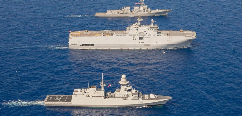 بالصور .. القوات البحرية المصرية والأمريكية تنفذان تدريبًا بحريًا بنطاق الأسطول الشمالي