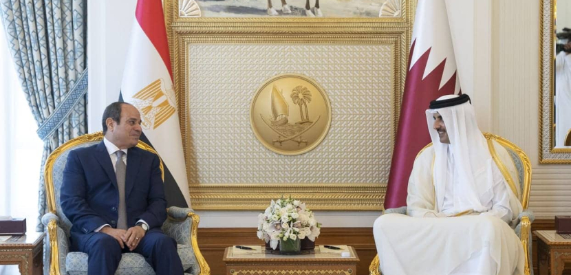 الرئيس السيسي يهنئ أمير قطر هاتفيا بحلول شهر رمضان