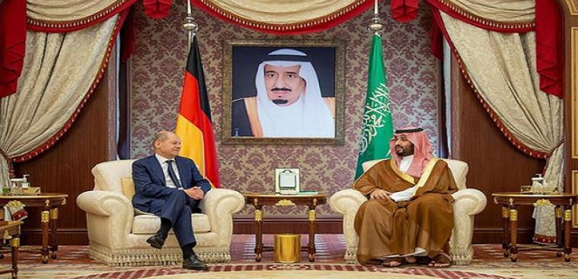 ولي العهد السعودي والمستشار الألماني يبحثان جهود تحقيق السلم الدولي