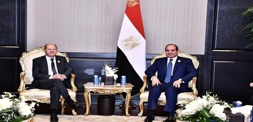 بالفيديو والصور .. الرئيس السيسي يؤكد تطلع مصر لتعزيز التعاون  والتنسيق والتشاور السياسي مع ألمانيا