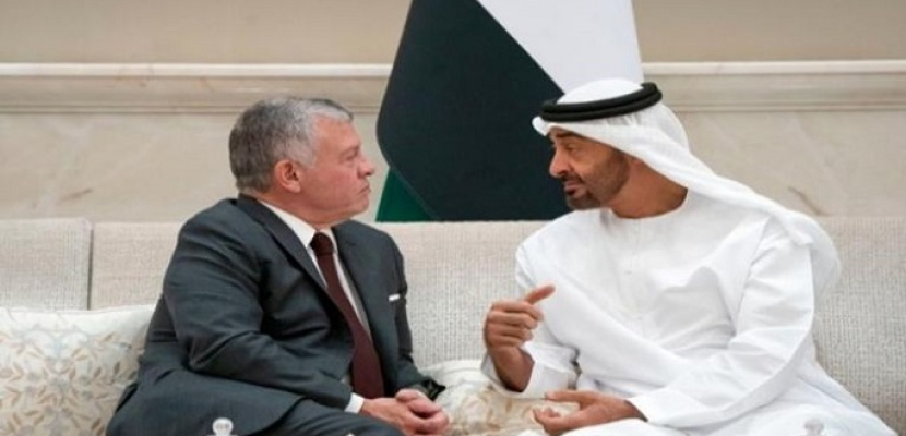 العاهل الأردني ورئيس الإمارات يؤكدان عمق العلاقات بين البلدين