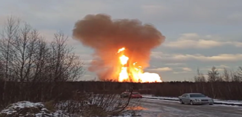 انفجار في خط غاز روسي شمال سان بطرسبرج