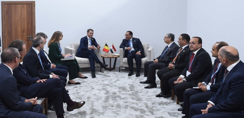رئيس الوزراء لممثلى شركات بلجيكية فى مجال الطاقة والهيدروجين الأخضر: مصر لديها فرص واعدة في مجالات الهيدروجين الأخضر والطاقة المتجددة