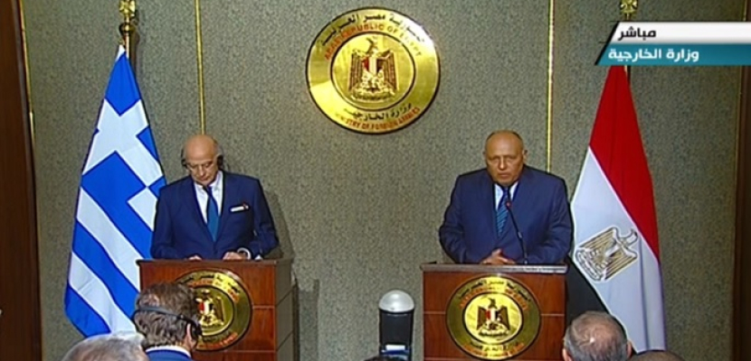 بالفيديو.. شكري: مصر واليونان تسعيان لتحقيق الاستقرار في شرق المتوسط