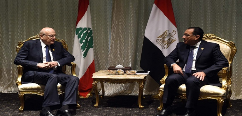 رئيس الوزراء يلتقي نظيره اللبنانى على هامش فعاليات اليوم الثاني لقمة المناخ COP27