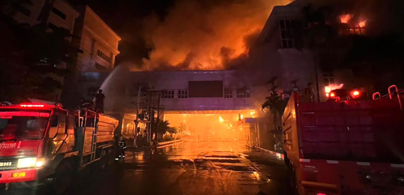 قتلى وجرحى جراء حريق هائل بفندق وكازينو في كمبوديا