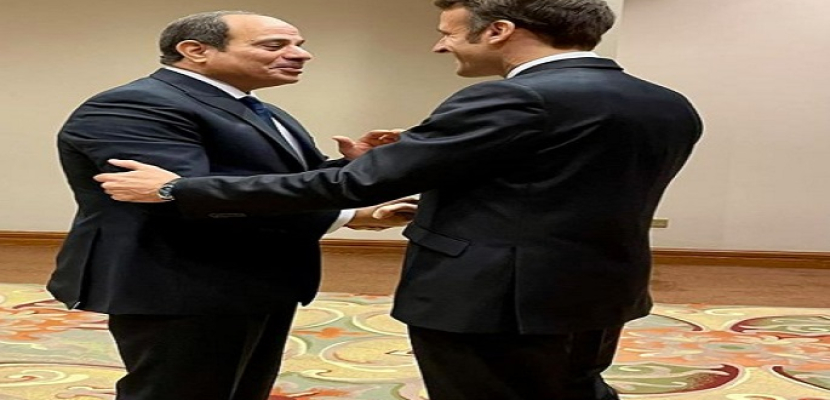 الرئيس السيسي يلتقى نظيره الفرنسى على هامش مؤتمر بغداد للتعاون والشراكة بالأردن