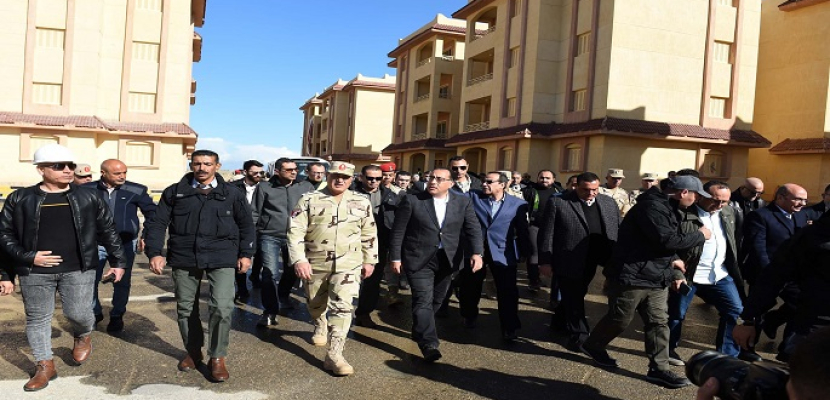 بالصور ..مدبولي و7 وزراء فى جولة موسعة بمحافظة شمال سيناء  لمتابعة تنفيذ المشروعات التنموية والخدمية