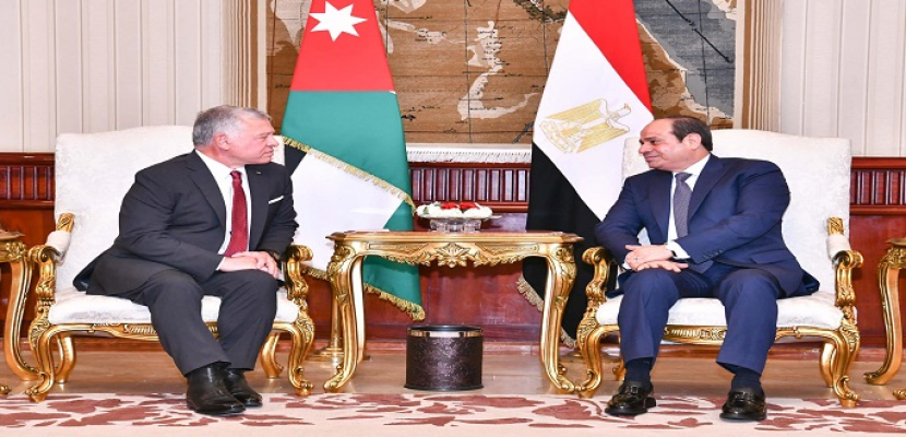 بالصور.. الرئيس السيسي يبحث مع العاهل الأردني سبل تعزيز أوجه التعاون الثنائي