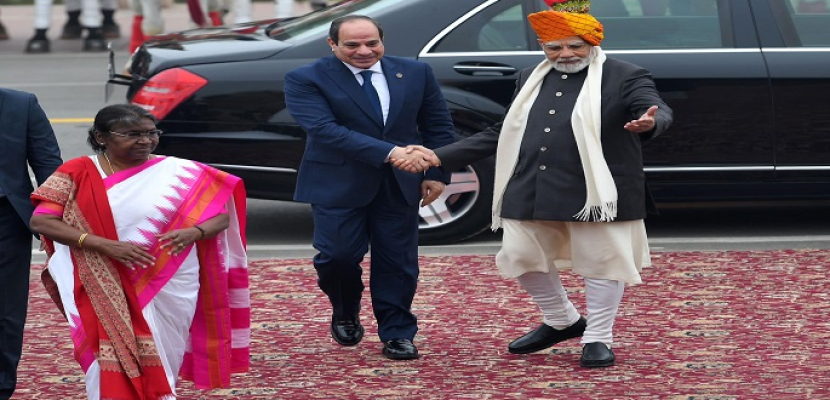الرئاسة: مصر والهند تتفقان على إقامة شراكة استراتيجية.. وتعميق التعاون العسكري وتعزيز التبادل التجاري