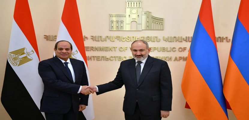 بالصور.. الرئيس السيسي يبحث مع رئيس الوزراء الأرميني سبل التعاون بين البلدين