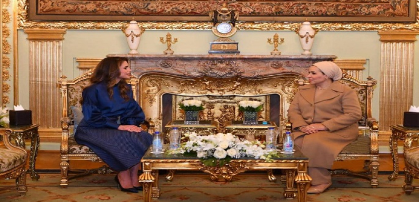 بالصور.. قرينة الرئيس: زيارة الملكة رانيا جاءت فرصة لمناقشة الخطوات المصرية غير المسبوقة لتمكين المرأة