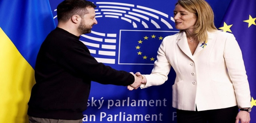 رئيسة البرلمان الأوروبي: زيارة زيلينسكي للبرلمان تاريخية