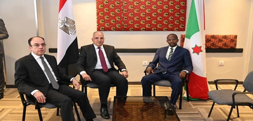 بالصور.. وزير الري يبحث مع نظيره البوروندى تعزيز التعاون المشترك