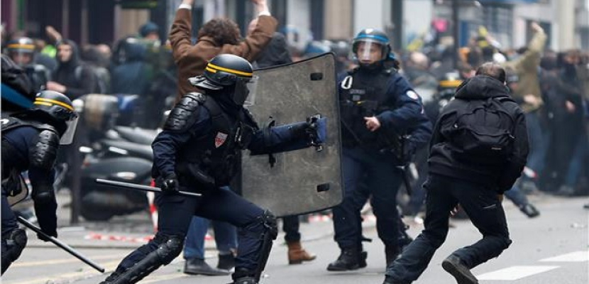 مواجهات عنيفة بين الشرطة الفرنسية وعناصر “مخربة” خلال مظاهرات باريس