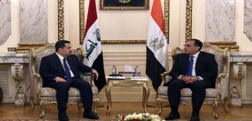 بالصور .. مدبولي ونظيره العراقي : مصر والعراق عازمتان على دعم التعاون