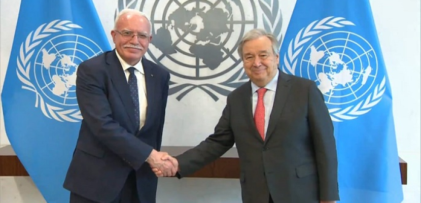 وزير خارجية فلسطين يطلع أمين عام الأمم المتحدة على مجمل التطورات الفلسطينية