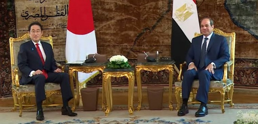بالصور .. خلال قمة مصرية يابانية بين الرئيس السيسي ورئيس الوزراء الياباني .. رفع مستوى العلاقات بين البلدين إلى مستوى “الشراكة الإستراتيجية