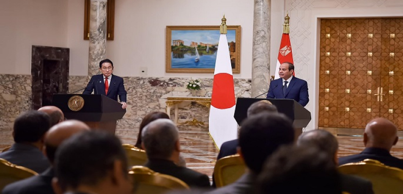 بالفيديو والصور .. خلال مؤتمر صحفي .. السيسي يعرب عن التقدير البالغ لإسهامات اليابان في دعم مسار التنمية في مصر