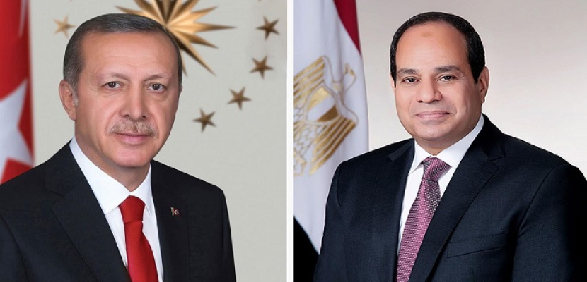 الرئيس السيسي يتفق مع نظيره التركي على ترفيع العلاقات الدبلوماسية وتبادل السفراء